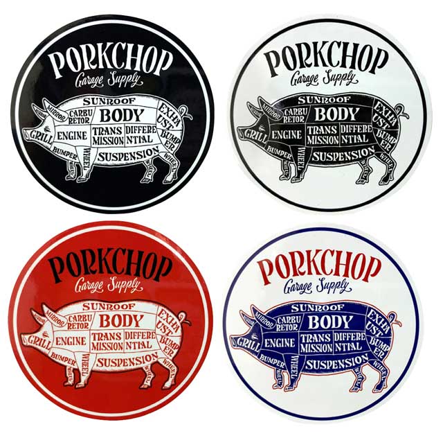 PORKCHOP GARAGE SUPPLY ポークチョップ ガレージサプライ　CIRCLE STICKER ステッカー