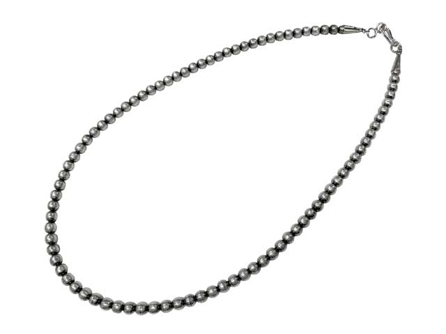 Ericka Nicolas Begay エリッカ ニコラス ビゲイ　Silver Necklace シルバー ネックレス　Indian Jewelry インディアン ジュエリー　5mm/50cm　ナバホ族　ナバホパール　silver925