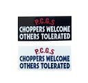 PORKCHOP GARAGE SUPPLY ポークチョップ ガレージサプライ CHOPPERS WELCOME STICKER チョッパーズ ウェルカム ステッカー 2色（BLACK/WHITE）