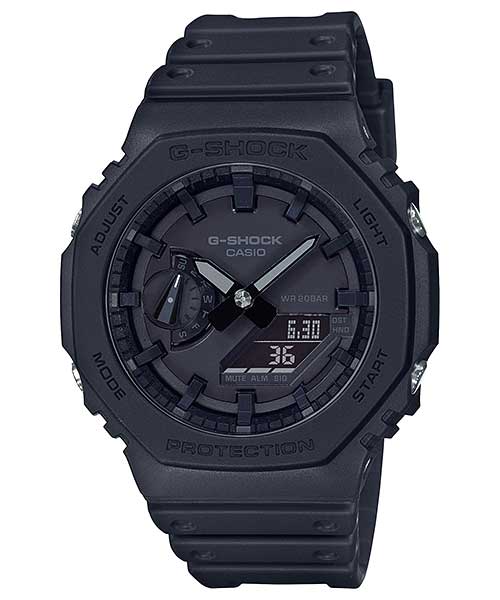 CASIO カシオ　G-SHOCK ジーショック BASIC ANALOG GA-2100 アナログ BLACK ブラック　腕時計