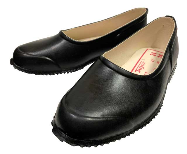 OPANAK オパナック　SLIP-ON RUBBER SHOES スリッポン ラバー シューズ　BLACK ブラック　レインシューズ　フラットシューズ　パンプス