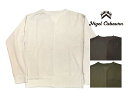 Nigel Cabourn iCWFEP[{ ARMY CREW JERSEY MIX A[~[ N[ W[W[ ~bNX@2022NAWf@MENS Y@3FiIVORY/CHARCOAL GREY/GREENj@Made In Japan