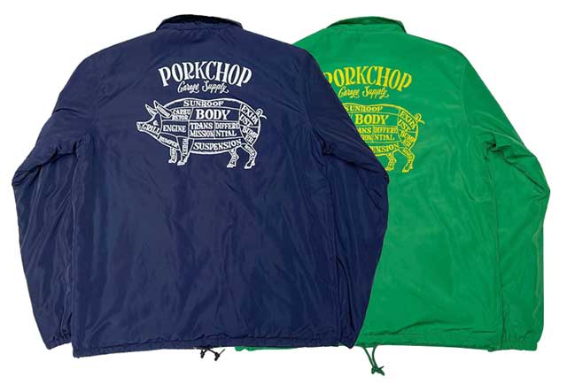 PORKCHOP GARAGE SUPPLY ポークチョップ ガレージ サプライ　ORIGINAL BOA COACH JACKET オリジナル ボア コーチ ジャケット　アウター　2色(NAVY/GREEN)のサムネイル