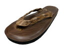 【当店別注】LIGHT MARKER Foot wear ライトマーカー THREE BRAID BEACH SANDAL レザー ビーチ サンダル BROWN Mサイズ(25～26cm) Lサイズ（26〜27cm）ハンドメイド トングサンダル レザーサンダル KUBIKI LEATHER LEFT HAND