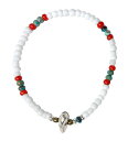 Sunku　サンク　Antique Beads Mix 1連 Bracelet アンティークビーズ ミックス ブレスレット　ホワイトハート