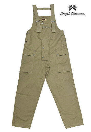 Nigel Cabourn ナイジェル・ケーボン P03-01-BT LYBRO WORK BENCH DUNGAR ライブロ ワークベンチ ダンガリー オーバーオール 2-190 GREEN
