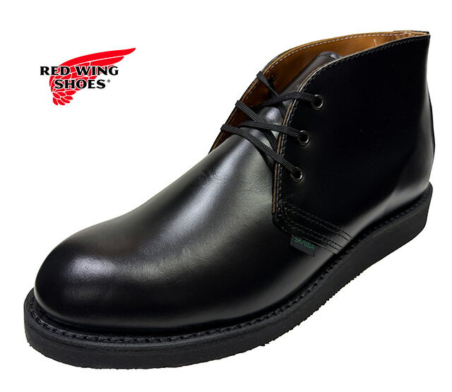RED WING レッドウィング　No.9196　Postman Chukka　ポストマン チャッカ　BLACK ブラック　Dワイズ　シャパラルレザー　ブーツ　MADE IN USA