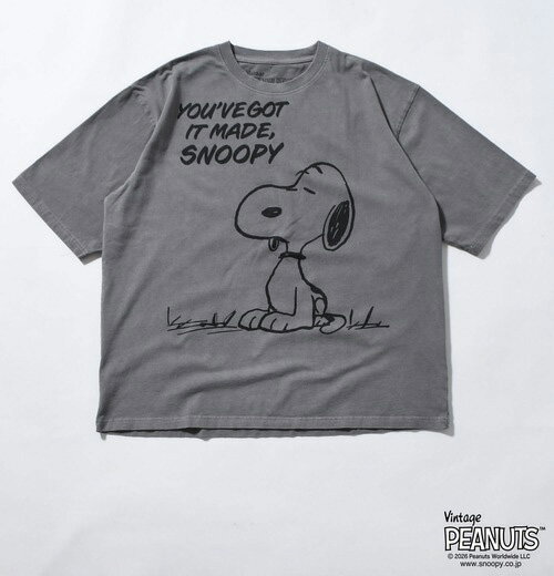 Rakuten - Johnbull ジョンブル　PEANUTS SNOOPY　ピーナッツ スヌーピー　Tシャツ　030:BLACK　半袖