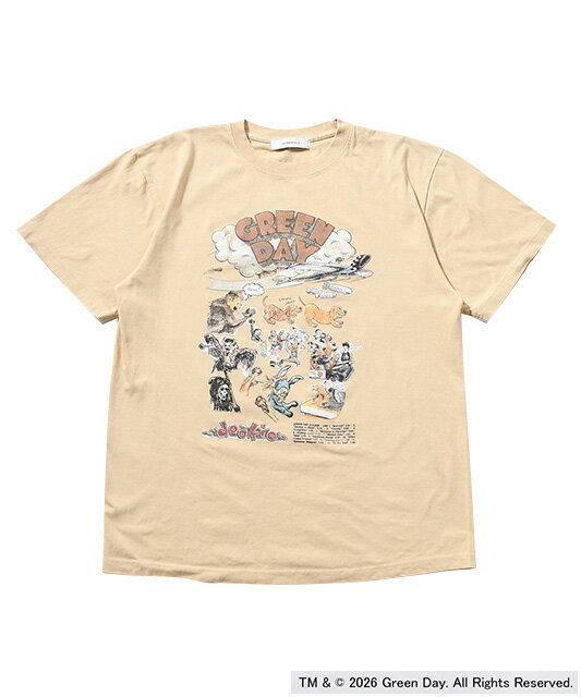 Johnbull ジョンブル　アーティストTシャツ（GREEN DAY ／ dookie illustration）　3色（BEIGE/IVORY/PINK)　半袖　アーティストTEE　2026SS