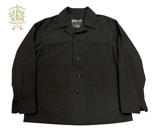 Rakuten - GYPSY&SONS ジプシー＆サンズ　C/L SLEEPING SHIRTS　スリーピングシャツ　19：BLACK ブラック　日本製
