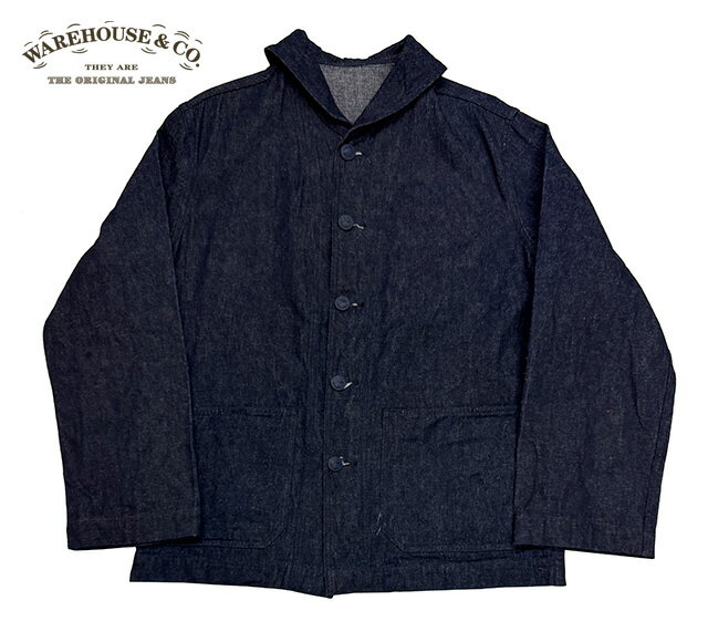 乐天商城 - WAREHOUSE ウエアハウス　 Lot 2220 U.S. NAVY SHAWL COLLAR COVERALL INDIGO DENIM　ショールカラー カバーオール　ジージャン　デニム　ONE WASH ワンウォッシュ