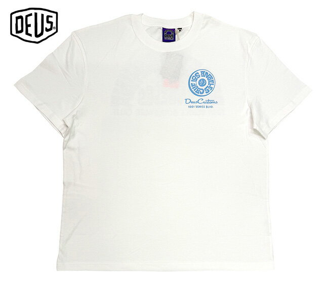 Rakuten - Deus ex Machina デウスエクスマキナ　LOS ANGELES ADDRESS TEE　ロサンゼルス アドレス Tシャツ　半袖 　VINTAGE WHITE　ヴィンテージ ホワイト　2026SS