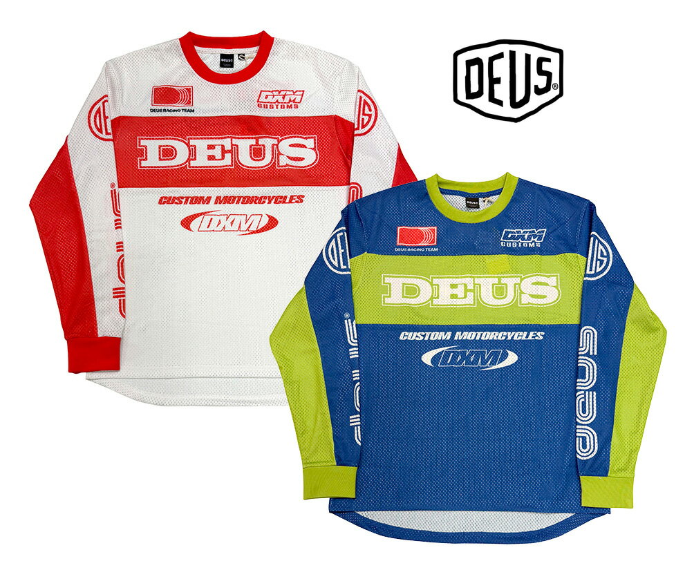 Rakuten - Deus ex Machina デウスエクスマキナ　STEP OUT MOTO JERSEY　ステップアウト　モト　ロンT　2色（WHITE-RED/BLUE）　2026SS
