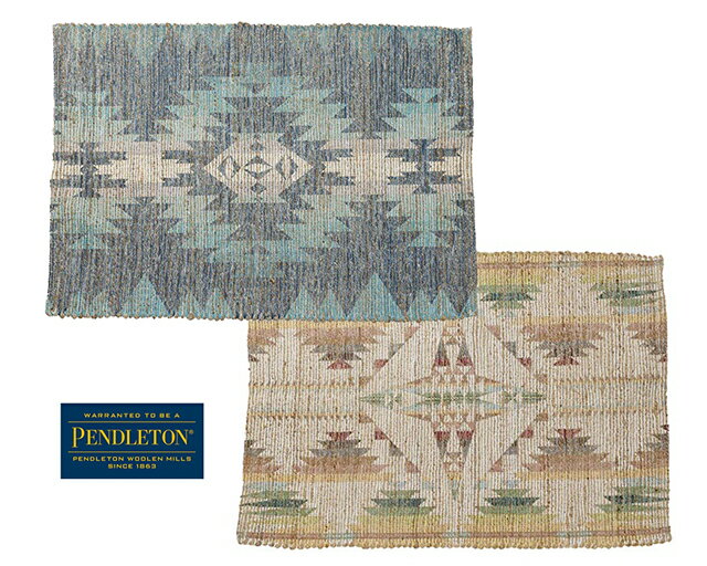 Rakuten - PENDLETON ペンドルトン　ジュートラグ　90cm×130cm　ジュート60％　麻　通気性　耐久性　2色(パパゴパーク/ファルコンコーブ)