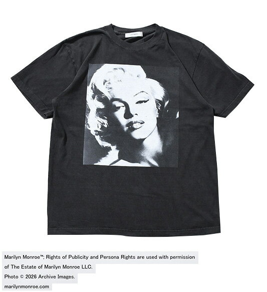 Johnbull ジョンブル　アーティストTシャツ（Marilyn Monroe）　マリリンモンロー　2色（BLACK/WHITE）　半袖　アーティストTEE　2026SS