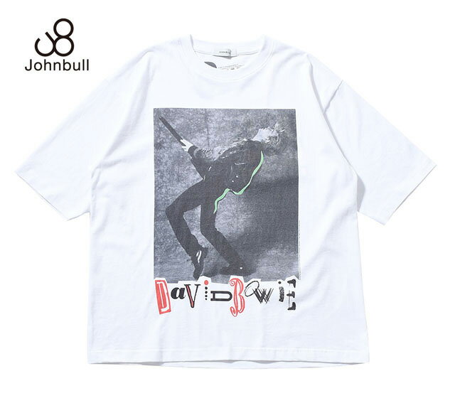 Johnbull ジョンブル　アーティストTシャツ（David Bowie ／ TIME WILL CRAWL）　WHITE ホワイト　半袖　アーティストTEE　2026SS