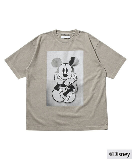 乐天商城 - Johnbull ジョンブル　MICKEY MOUSE / Photo like Print Tシャツ　3色（ホワイト/ベージュ/チャコールグレー）　半袖　　ミッキーマウス　2026SS