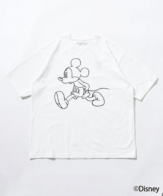 Rakuten - Johnbull ジョンブル　MICKEY MOUSE / Embroidery Tシャツ　3色（ホワイト/ベージュ/チャコールグレー）　半袖　　ミッキーマウス　2026SS