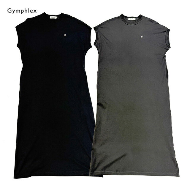 Rakuten - Gymphlex ジムフレックス　フレンチスリーブ ロング丈 ワンピース　2色（BLACK/CHARCOAL）　Women's ウーマンズ　2026SS