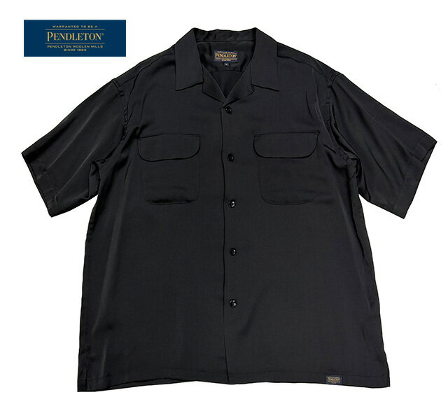 Rakuten - PENDLETON ペンドルトン　PWM　Open Collar Shirt S/S　オープンカラー シャツ BLACK ブラック