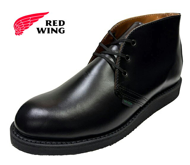 RED WING レッドウィング　No.9196　Postman Chukka　ポストマン チャッカ　BLACK ブラック　Dワイズ　シャパラルレザー　ブーツ　MADE IN USA