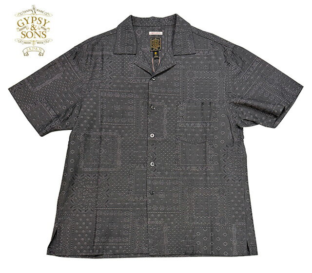 乐天商城 - GYPSY&SONS ジプシー＆サンズ　BANNDANA JQD SHIRTS　バンダナ シャツ　17:CHARCOAL　日本製