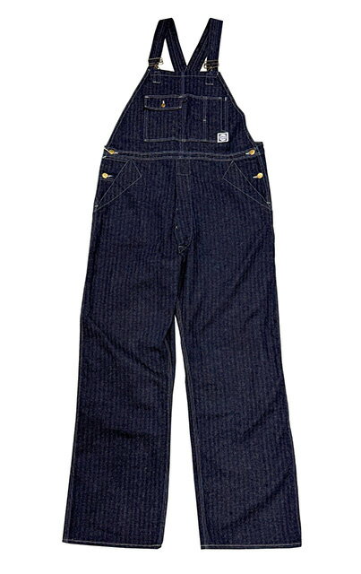 John Gluckow ジョングラッコー　Lot JG-41 ストライプデニム　Strongarm Reinforced Overalls　ストロングラム レインフォースド オーバーオール　WAREHOUSE ウエアハウス　日本製（楽天・ローリングストーン）
