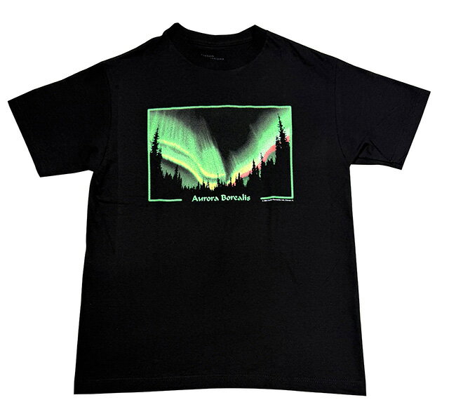 Rakuten - Cotton Expressions　コットン エクスプレッションズ　Astronomy/Aurora T-shirt　オーロラ　Tシャツ　BLACK ブラック　半袖　Men's　メンズ