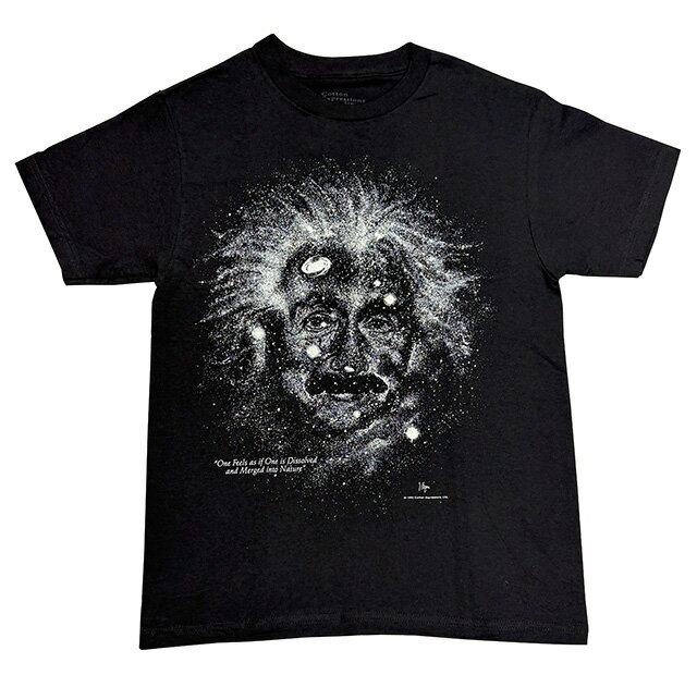 Rakuten - Cotton Expressions　コットン エクスプレッションズ　Starry Might T-shirt Tシャツ　アインシュタイン 蓄光プリント BLACK ブラック　半袖　Men's　メンズ
