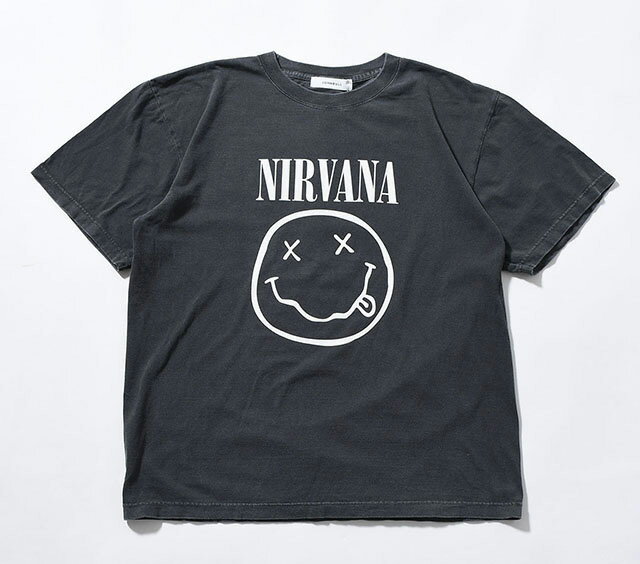 Rakuten - Johnbull ジョンブル　アーティストTシャツ（NIRVANA ／ SMILEY）BLACK ブラック　半袖　アーティストTEE　ニルヴァーナ　2026SS