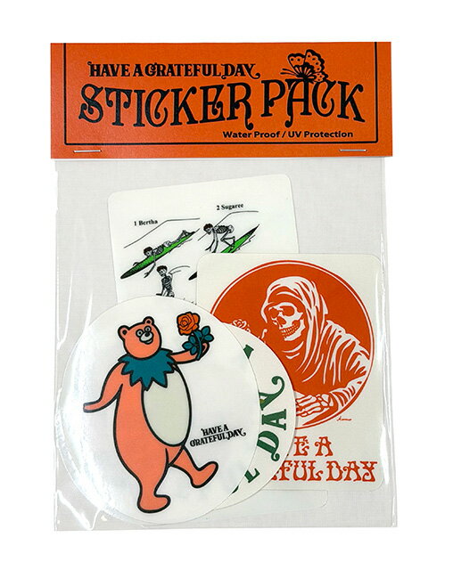 HAVE A GRATEFUL DAY ハブ ア グレイトフル デイ STICKER PACK HEADS ステッカーパック ヘッズ 5枚セット 耐水性 GOWEST GOHEMP