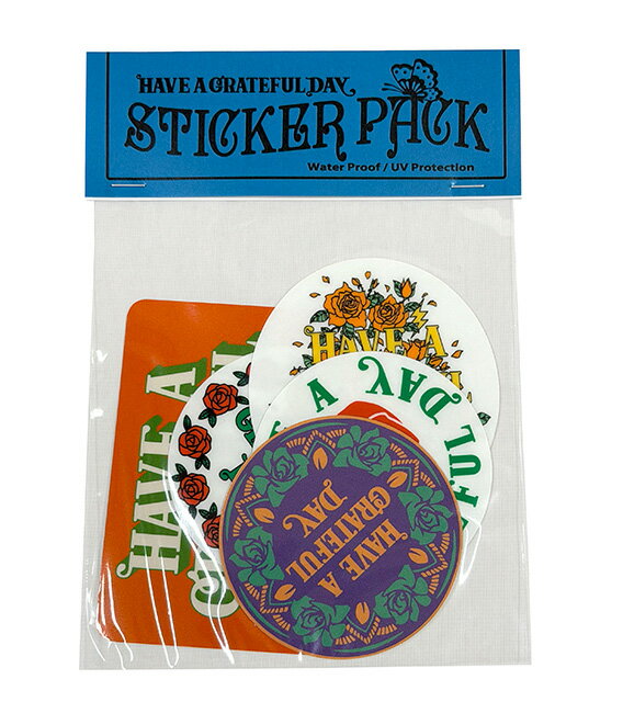 Rakuten - HAVE A GRATEFUL DAY ハブ ア グレイトフル デイ　STICKER PACK LOGO　ステッカーパック　ロゴ　5枚セット　耐水性　GOWEST　GOHEMP