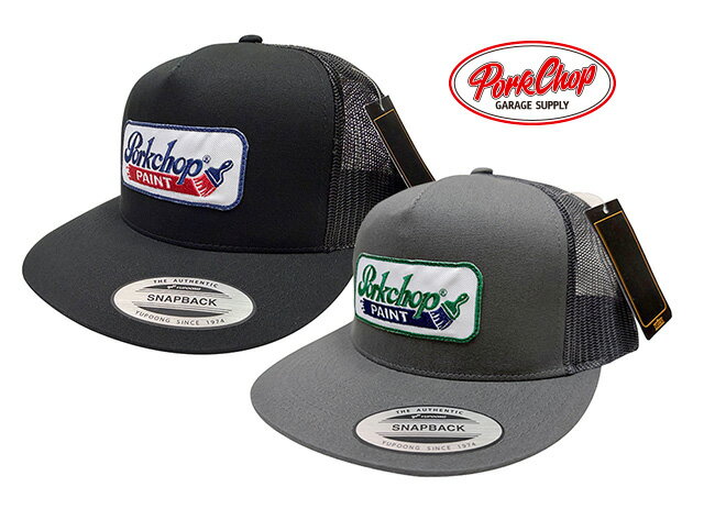 Rakuten - PORKCHOP GARAGE SUPPLY ポークチョップ ガレージ サプライ　PCP WAPPEN MESH CAP　ワッペン メッシュ キャップ　2色(BLACK/CHARCOAL)　メッシュキャップ　帽子　2026SS