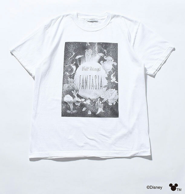 乐天商城 - Johnbull ジョンブル　FANTASIA / Poster Art Tシャツ　ファンタジア ポスターアート　ミッキーマウス　ディズニー　2色(WHITE/BLACK)　半袖