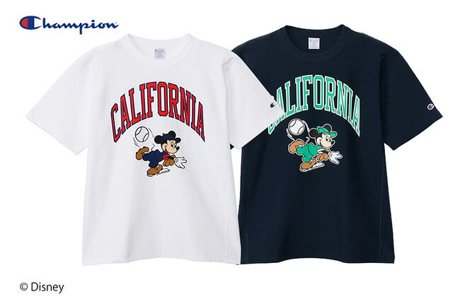 乐天商城 - Champion チャンピオン　ミッキーマウス　ベースボール　リバースウィーブ(R) ショートスリーブ Tシャツ　2色（ホワイト/ネイビー）　半袖　C3-D357　2026SS