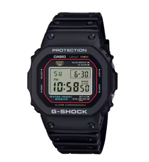 乐天商城 - CASIO カシオ　G-SHOCK ジーショック　初代G-SHOCK 復刻モデル DW-5000R-1AJF　DIGITAL デジタル　腕時計　5000 SERIES