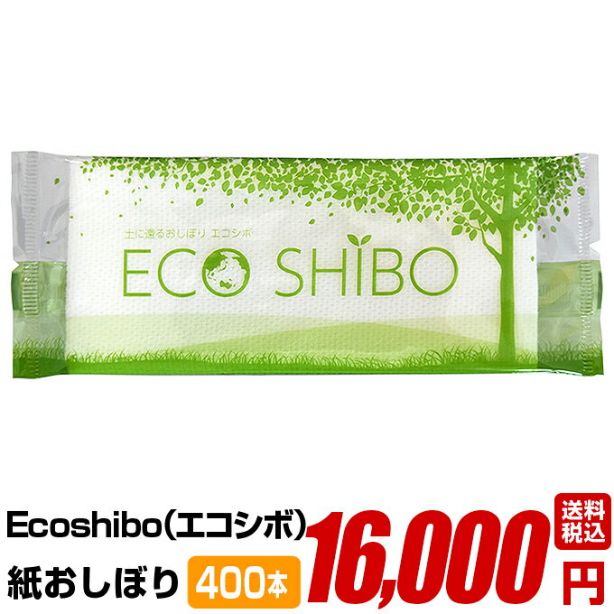 紙おしぼり 厚手 【紙おしぼり ECOSHIBO エコシボ 400本】おしゃれ かわいい 使い捨て 送料無料 国産 高級 日本製 不織布