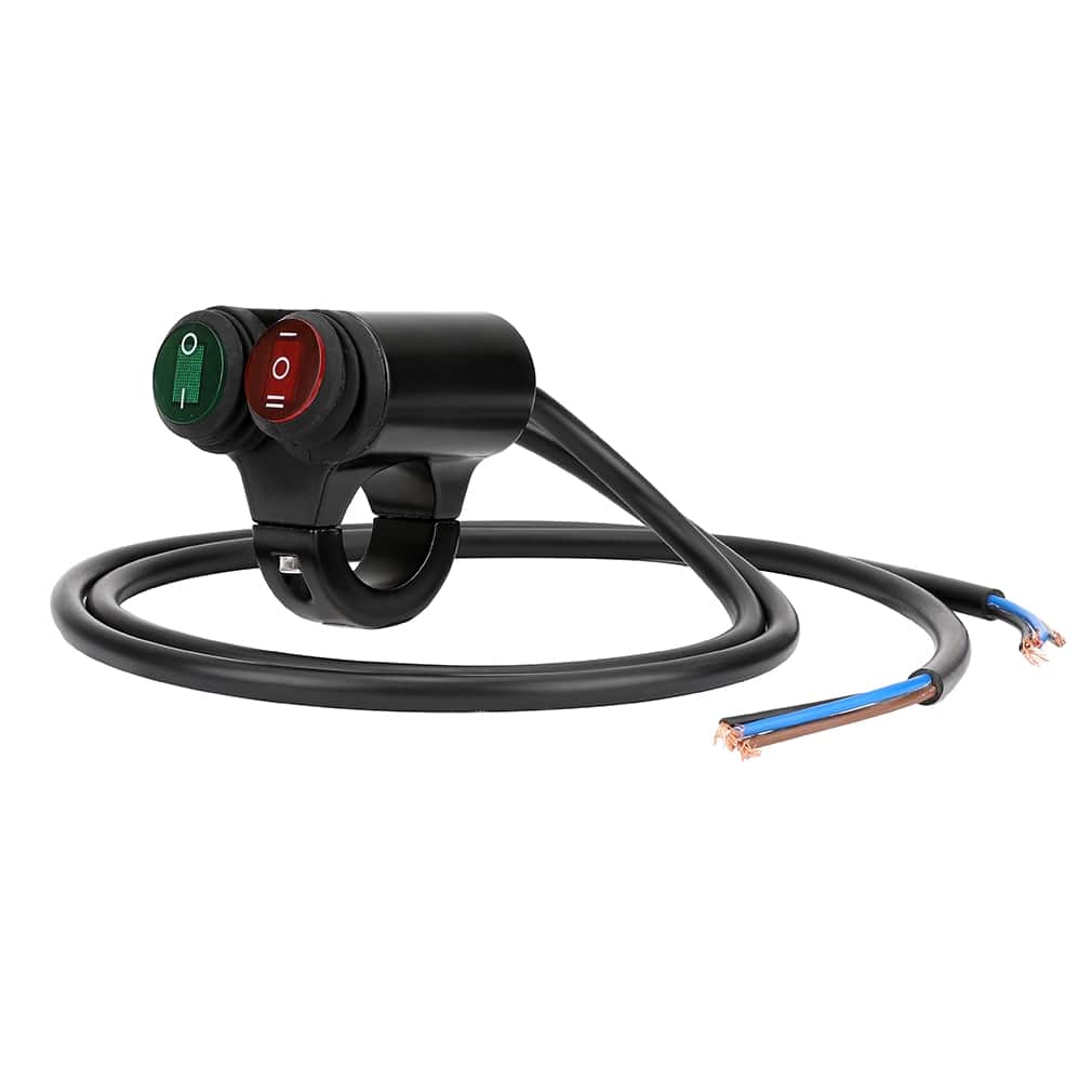 RISACCA バイク 用 ( ON/OFF スイッチ ) ヘッドライト スポットライト フォグランプ 防水 12V 22mm ハンドル対応 【送料無料】mak-l03