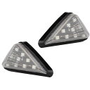 RISACCA バイク LED ウインカー クリア 左右セット 汎用 高輝度 12V カウル 埋め込み 【送料無料】mak-l49