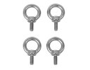304 ステンレス アイボルト シルバー 4個セット【 M6 × L11mm 耐荷重70kg 】吊り具 吊り上げ 吊り下げ 固定 サンシェード 【送料無料】mak-c85