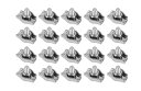 304 ステンレス 板型 シングル ワイヤークリップ シルバー 20個セット【 M2 ワイヤー径 1-1.5mm 対応 】ワイヤーロープ 固定 【送料無料】ma...
