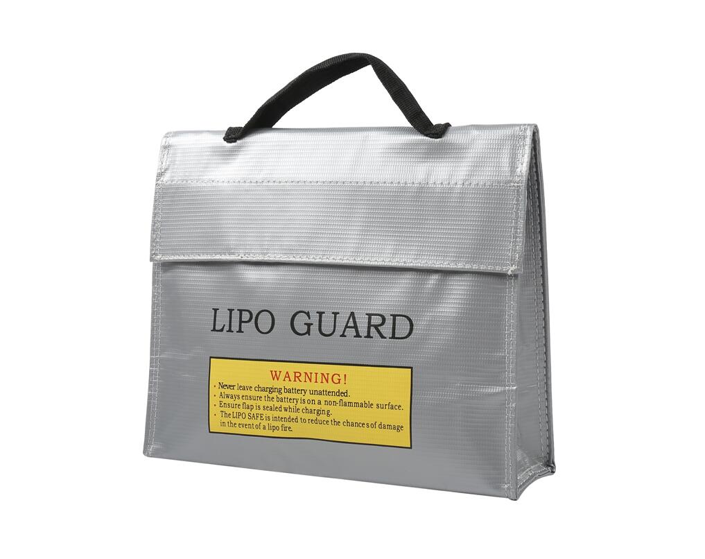 リポバッテリー 用 セーフティバッグ【 シルバー 24×18×6.4cm 】LIPO GUARD ド ...