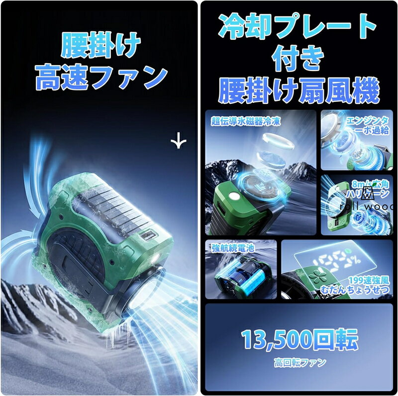【2025年製】冷感扇風機 3WAY首掛け・腰掛け・手持ち ペルチェ式冷却プレート付き ...