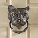 クロネコ（黒猫）鋳造所で正規に製作された、鋳鉄製 ドア・ノッカー彫像 彫刻 新築祝い プレゼント 贈 ...