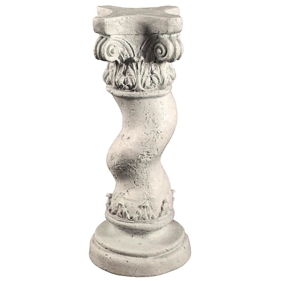 カピトリヌスの丘 コルク栓抜き形状円柱（列柱）彫像台座 ミディアム（中位）：建築用台座彫像(輸入品