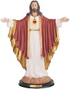 少し大きなサイズ イエスの聖なる彫像 宗教的装飾彫像フィギュア(高さ 約40.6cm)彫刻 置物 貴賓室(輸入品