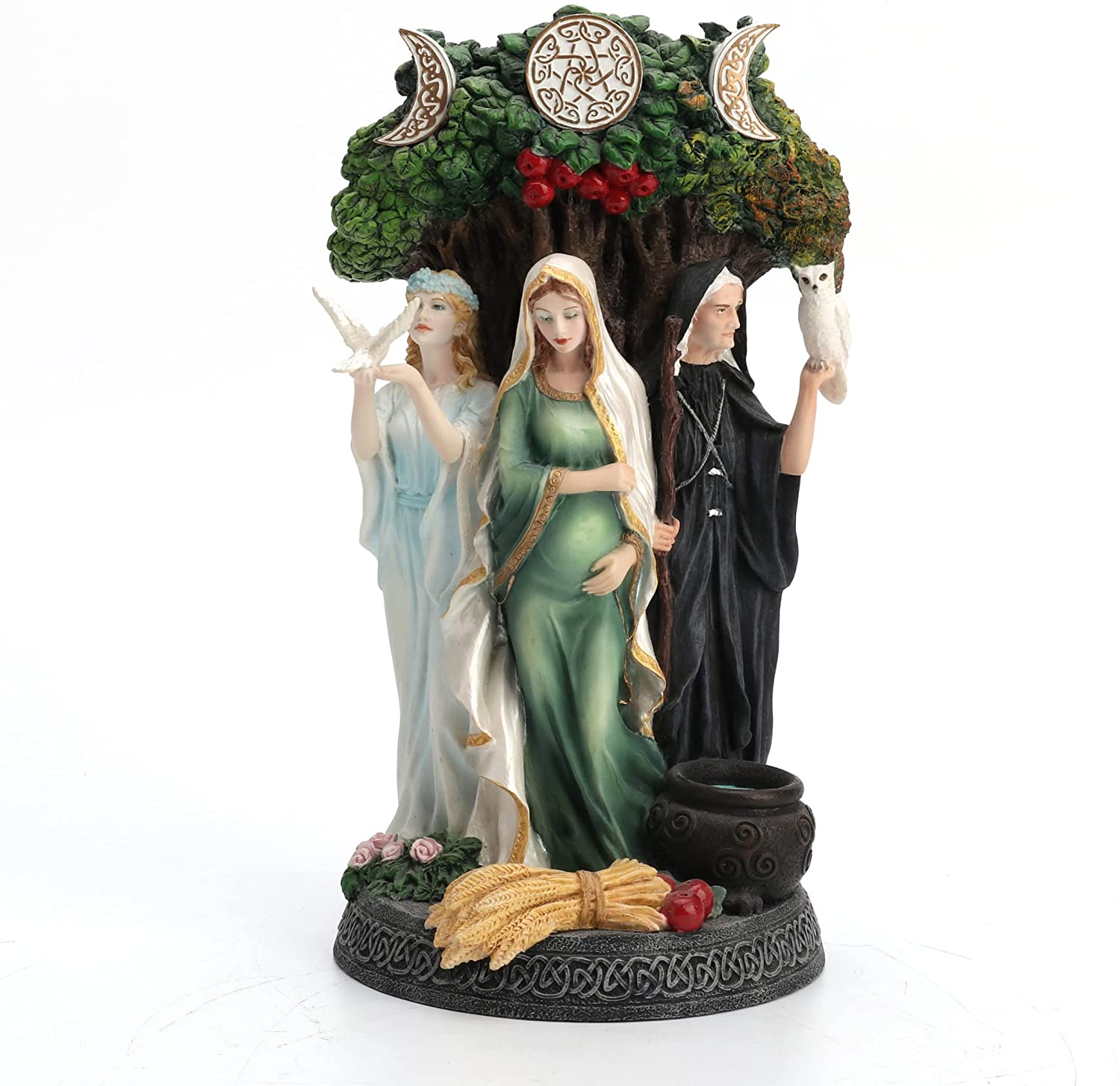 ダヌ アイルランドのケルト三女神 乙女、母と老婆の彫像 3人の女神彫刻置物 贈り物(輸入品