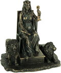 キュベレー（古代ギリシャ 母の女神）ブロンズ風彫像 彫刻/ アナトリア半島 イーデー山の神々の太母神 知識の保護者 輸入品