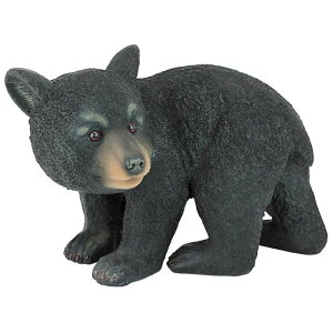 太っちょのツキノワグマの子彫像: 歩き回る熊彫刻 ガーデン装飾 アート工芸 庭園 ロッジ 小屋 贈り物 輸入品