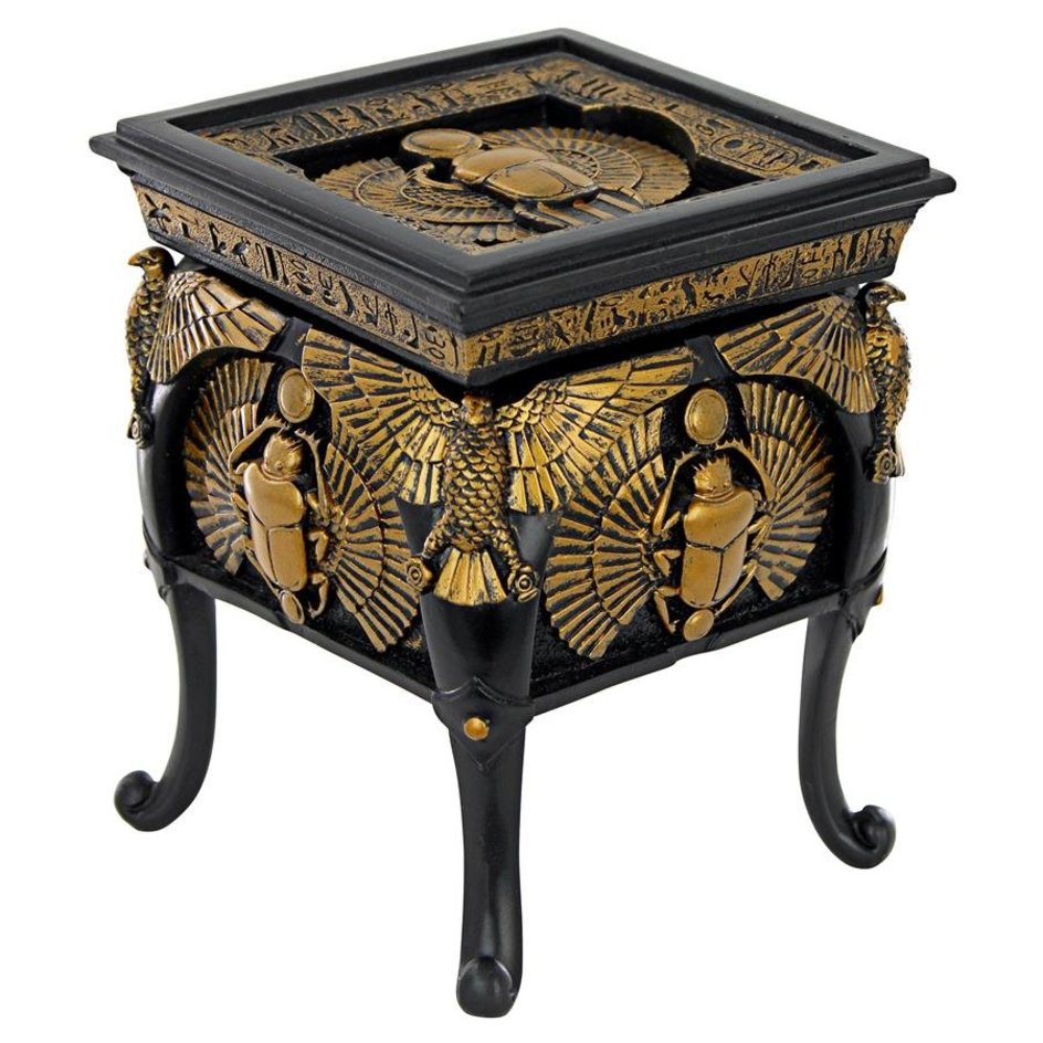 古代エジプトの太陽神スカラベ(黄金虫)デザイン ロイヤル王室工芸品彫像 ボックス彫刻 贈り物 輸入品